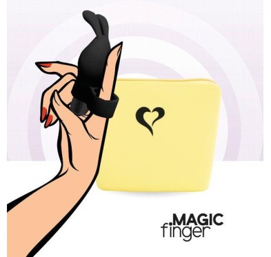 FeelzToys - Magic Finger Vibrator Zwart Czarny